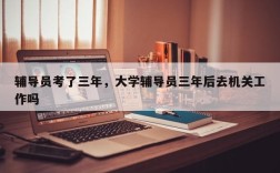 辅导员考了三年，大学辅导员三年后去机关工作吗
