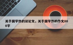 关于国学热的议论文，关于国学热的作文800字