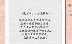 慢生活议论文素材