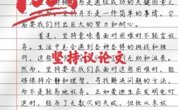 执着坚持的议论文