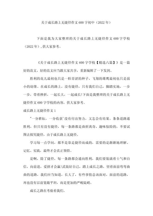 成长路上无捷径议论文-图1