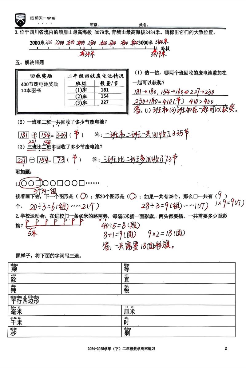二年级下数学辅导,孩子哪类题总出错?-图2 二年级下数学辅导,孩子哪类题总出错?-图2