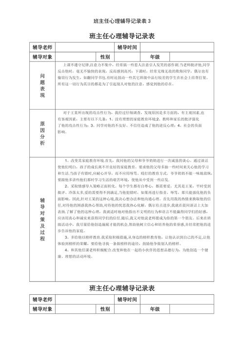 教师心理健康辅导记录应关注哪些核心内容？-图2