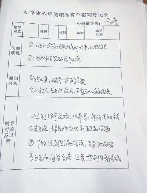 小学心理辅导记录表如何有效跟进学生？-图1