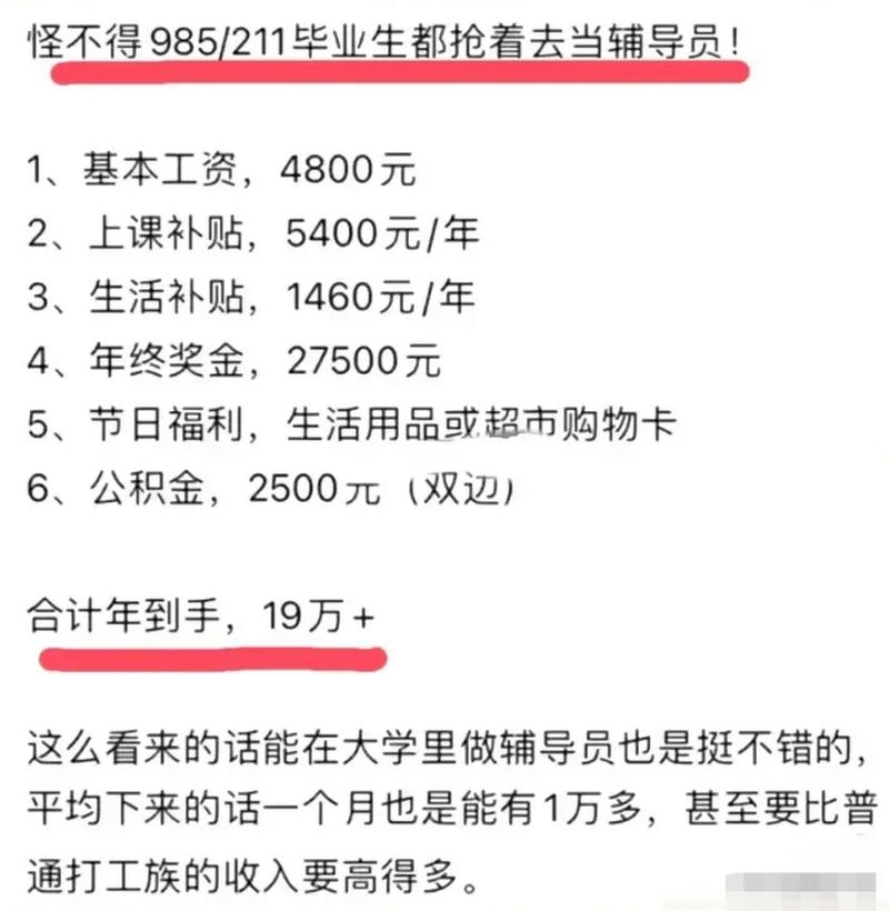 三本大学辅导员工资多少？待遇如何？-图1