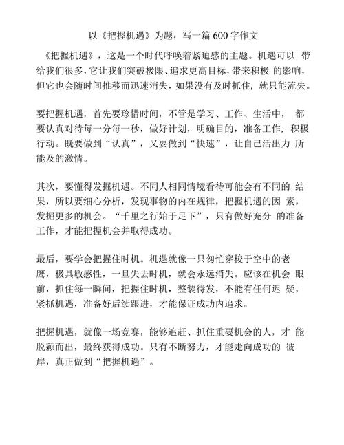 善于抓住机遇的议论文-图2 善于抓住机遇的议论文-图2