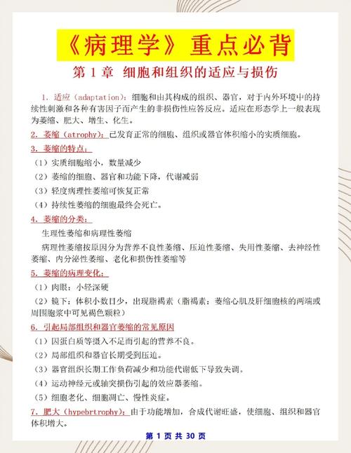 病理学z辅导资料核心考点有哪些？-图1