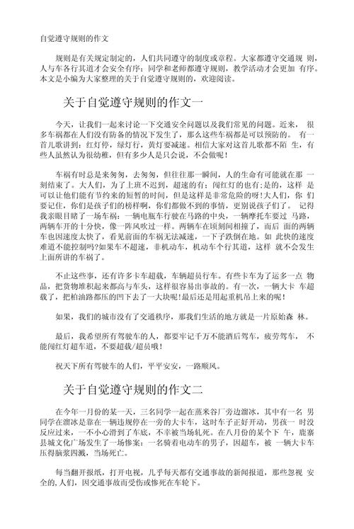 遵守规则的议论文作文-图2