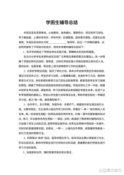 学生辅导班总结成效如何？-图1