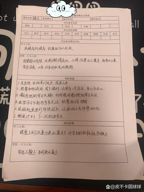 学困生数学辅导记录表该怎么填才有效?-图1 学困生数学辅导记录表该怎么填才有效?-图1