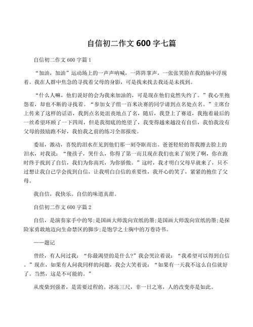 自信 议论文-图2