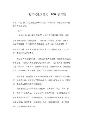 议论文800字如何准备才能高效？-图3